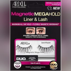 NWT Ardell Magnetic MegaHold Liquid Liner & Lashes Demi Wispies